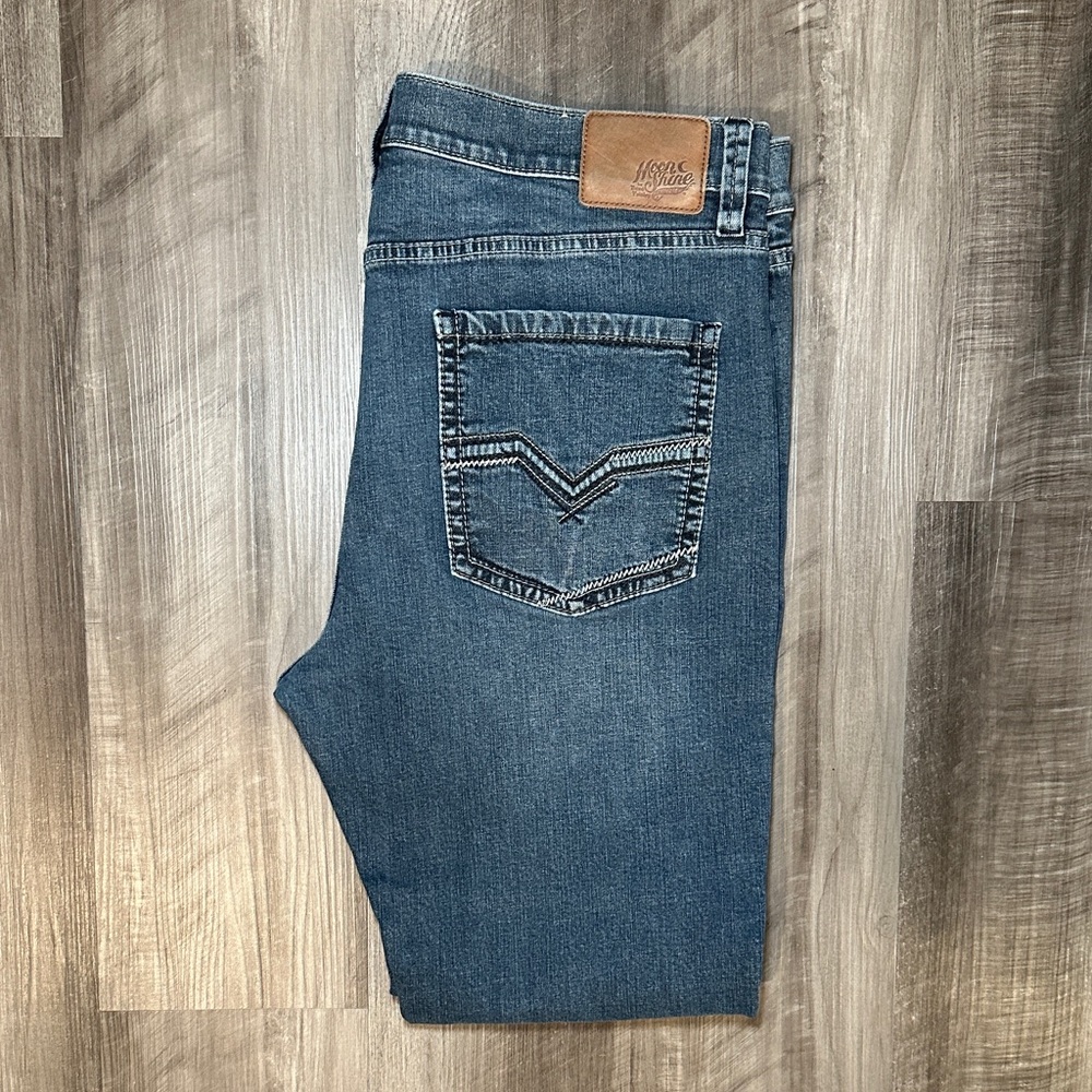 Moon Shine 120 Proof Slim Straight Jeans - 38x32